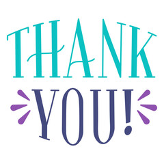 Fototapeta premium Thank you quote exclamation card