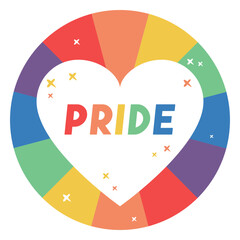 Obraz premium Pride heart badge