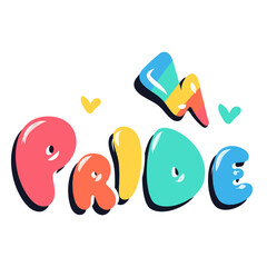 Fototapeta premium Pride rainbow lettering