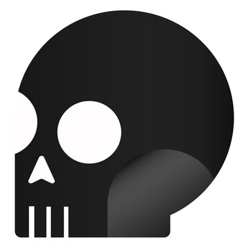 Halloween side view skull