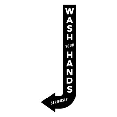Fototapeta premium Hand wash decor label