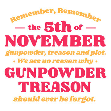 Gunpowder treason lettering