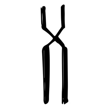 Alphabet letter x vandal