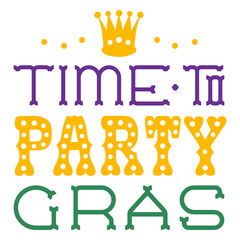 Mardi gras party time lettering © Vexels