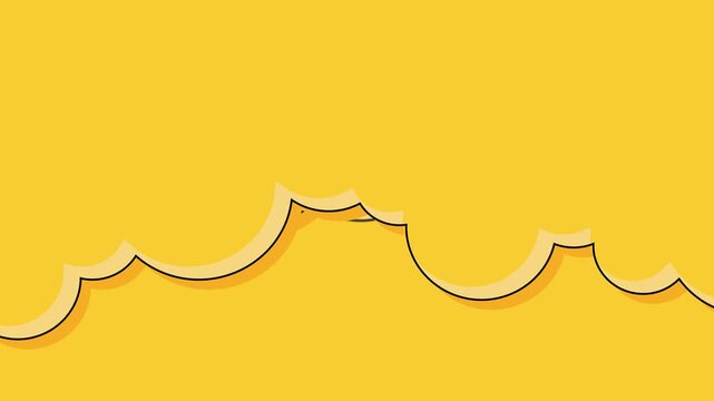 Transition Pop Art Style Yellow Cloud with Green Screen Animation