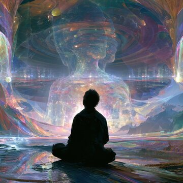 Inner voyage through consciousness: surreal portrait of ego death and self encounter