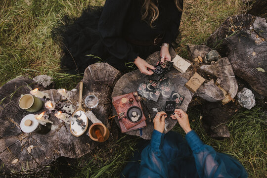 Woman Reading Oracle Cards