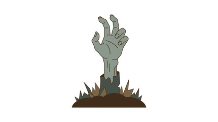 Fototapeta premium Zombie Hand Emerging From Grave, Halloween Horror Concept