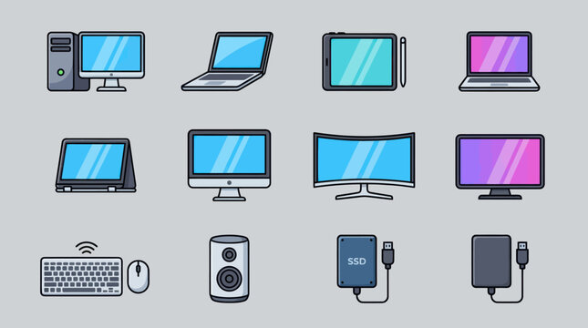 Digital device collection and computer peripherals