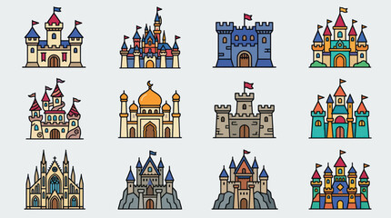 Obraz premium Fantasy castle collection