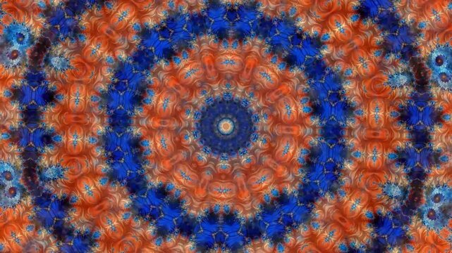 Kaleidoscope concept vibrant symmetrical fractal patterns creating mesmerizing abstract visual