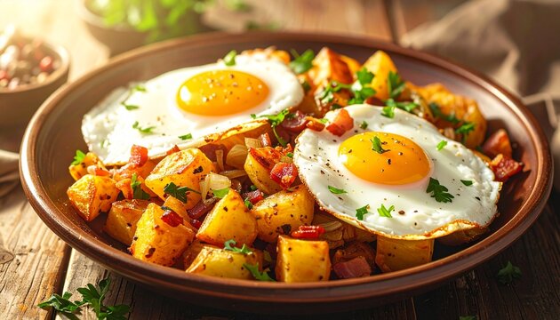 Bratkartoffeln mit Spiegelei