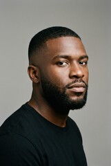 Fototapeta premium Black Man Portrait Studio Headshot