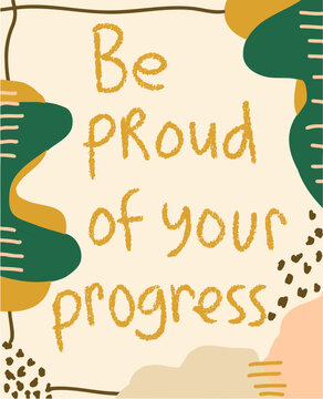 Hand-Drawn Be Proud of Your Progress Text Effect