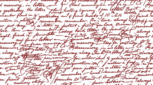 Handwritten calligraphy script with words and phrases on white background silhouette