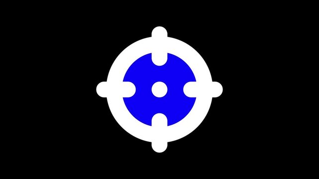 Target generic ion. Cloud secure icon flat design.
