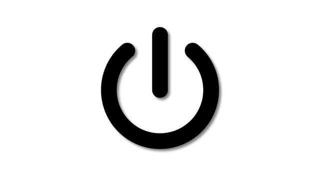 Power button symbol. Shut down icon. Power On Off sign on white background