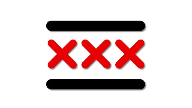 Delete sign on white background. Cross mark.