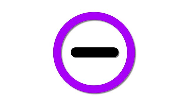 Delete or minus sign. Remove or minimize symbol.