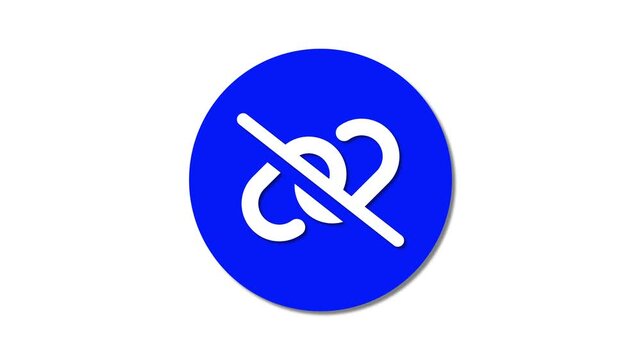Boundless icon. Link horizontal slash ui icon.