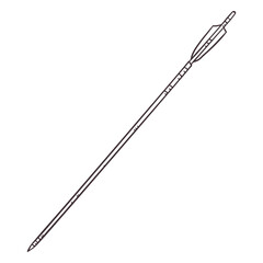 Fototapeta premium Simple stroke archery arrow