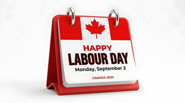 Labour day canada 2024 september 2nd holiday calendar canadian public holiday illustration
