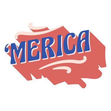 Merica flat badge