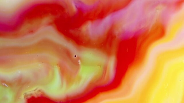 Swirling Fiery Orange, Crimson Red, and Yellow Paint Waves