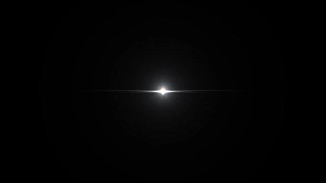 Single twinkling star glitter sparkle animation on black screen, white cartoon doodle blinking light, shimmering magic dust trail, glowing retro vector shine effect, festive motion graphics 4K