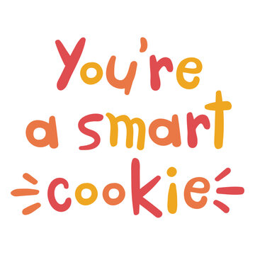 Motivational doodle quote smart