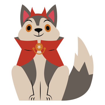 Devil dog flat halloween
