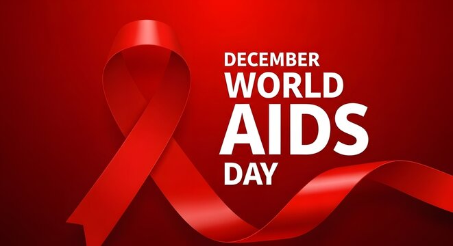 World aids day awareness red ribbon symbolizing hope and solidarity on december 1st