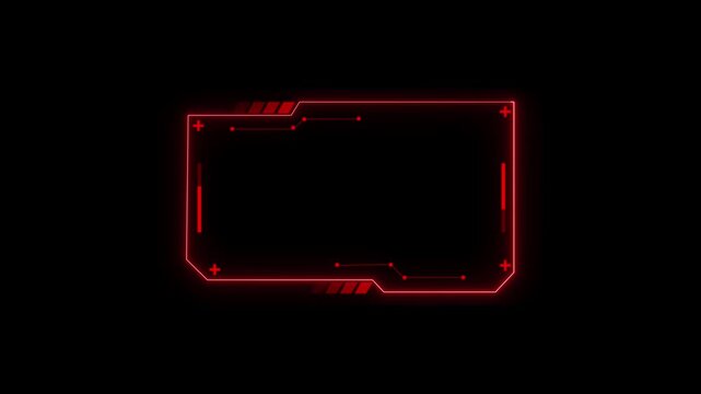 High-tech neon interface frame with radiant circuit lines and luminous plus symbols set against a sleek dark backdrop, representing futuristic digital systems and cyber-inspired visuals.