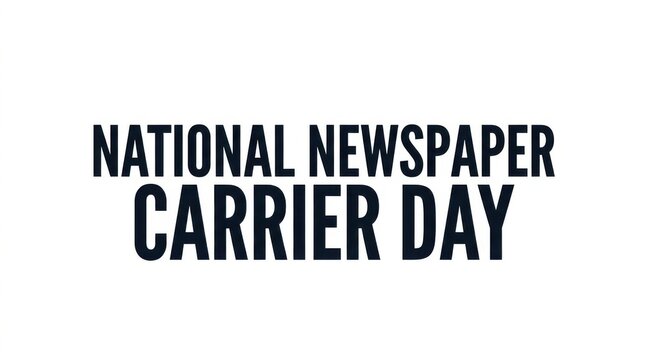 Newspaper Carrier Day text on white background