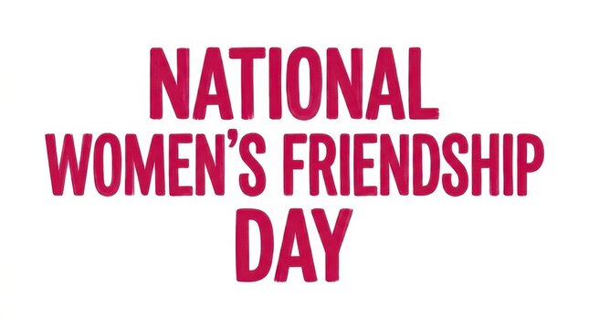 National Women's Friendship Day text on white background
