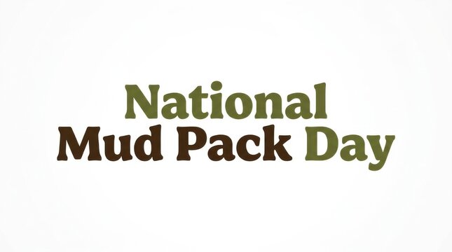 National Mud Pack Day text on white background