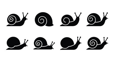 Snail Silhouettes A Collection Of Flat Vector Illustrations © Arif Hossain