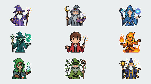 Magical fantasy characters collection