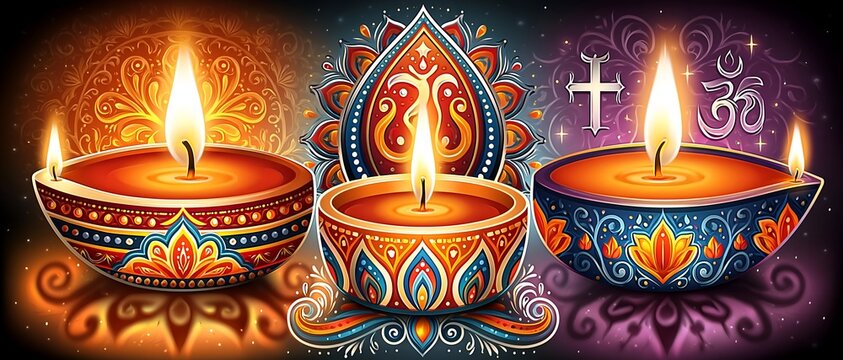 Celebration Of Culture And Harmony. Shared Symbols And Vibrant Colors Foster Spiritual Unity And Respect