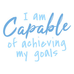 Obraz premium Positive affirmations flat quote goals