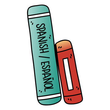 Spanish class books education icon