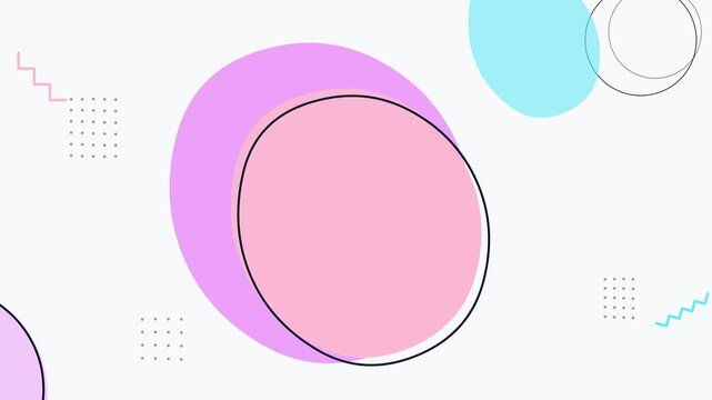 Minimalist 4K growth chart illustration with pastel colors and geometric shapes