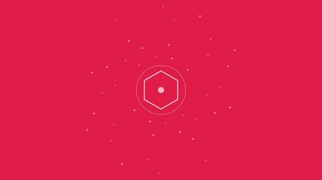 Minimalist animation of attention with geometric shapes and particles