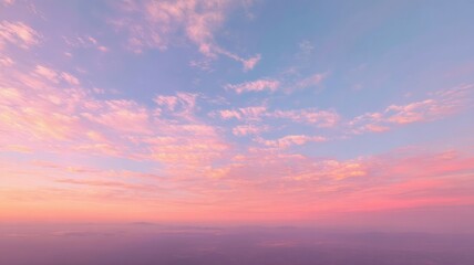 Fototapeta premium Dreamy cloudscape at sunrise with pastel tones. Artificial intelligence image