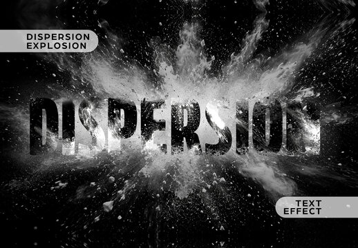 Dispersion Explosion Text Effect