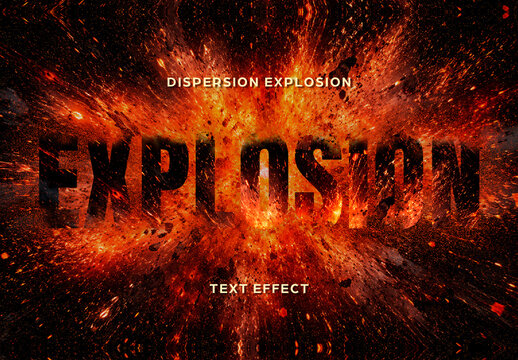 Dispersion Explosion Text Effect