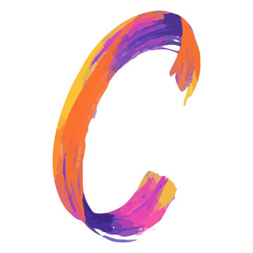 Colorful letter c