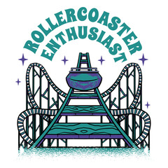 Rollercoaster enthusiast quote © Vexels