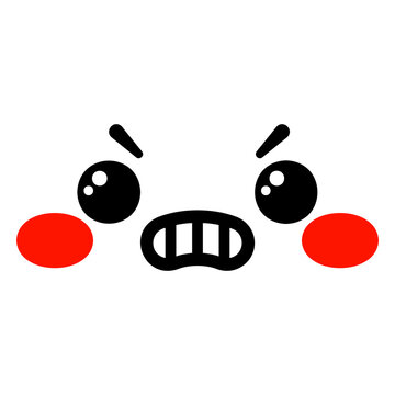 Kawaii angry face