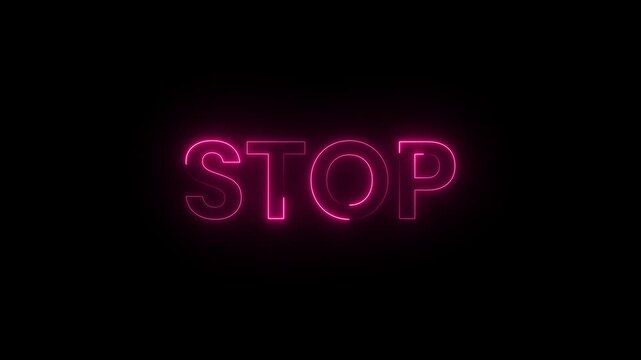 Blue neon stop light trail circle on black background with endless circular pattern, glitter magic spell effect and light streaks with shimmer, modern round frame with empty copy space, 4k video